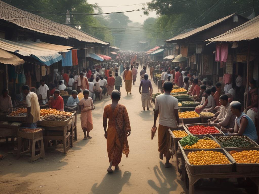 Bogra community, local market, town life, togetherness, culture